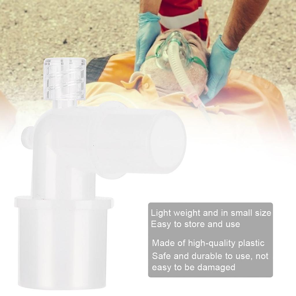 L Shaped Plastic Hose Connector Breathing Tube Connection Adapter for Ventilation Tube