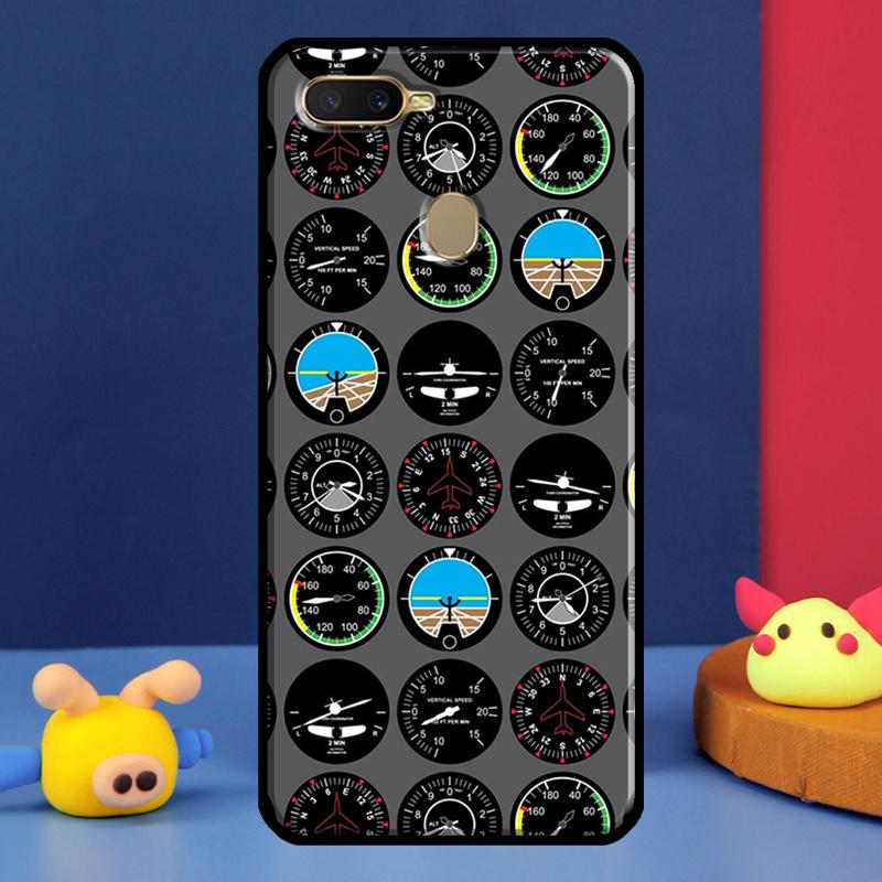 Aviation Aeroplane Pilot Cockpit Case For Oppo A91 A5 A9 A16 A76 A96 A58 A78 A98 A52 A72 A74 A94 A54 S A57 A77 A15 A17 Cover