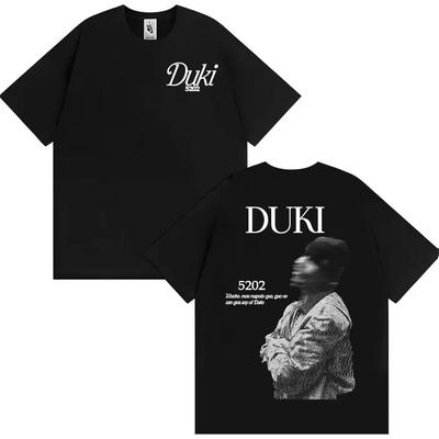 Rapper Duki 5202 MIXTAPE Album Tour T-Shirt Herrenbekleidung Mode Hip Hop Punk Stil T-Shirts Baumwolle Lässig Übergroße T-Shirts