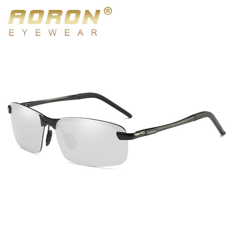 AORON Fashion Okulary polaryzacyjne Klasyczne okulary Marka Design Gogle Ochrona UV400 Metalowa rama Okulary