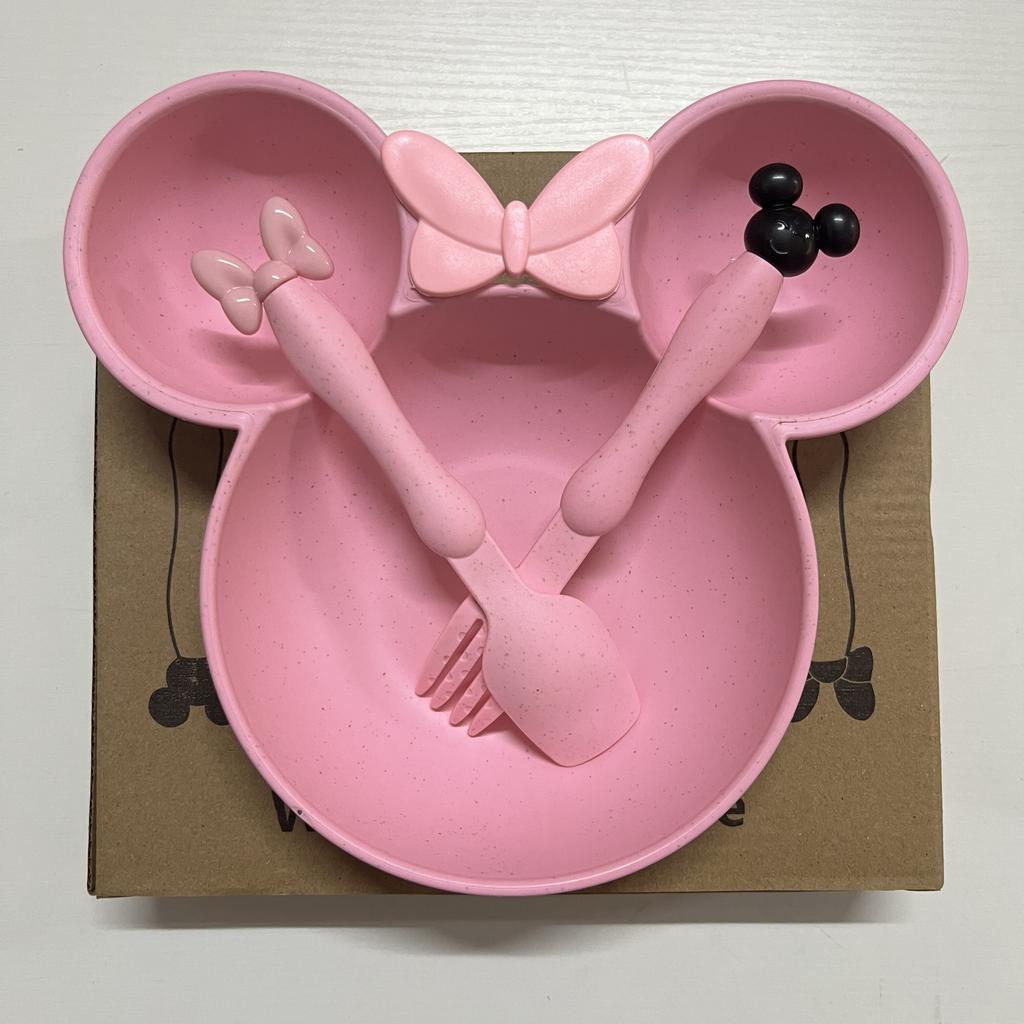 Hochwertiges Geschirrset aus Weizenstroh - Ungiftig, BPA-frei, Runde Teller & Besteck - Perfekt für Weihnachten & Halloween