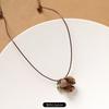 Female Acorn Pendant - Simple Long Sleeve Sweater Chain - Retro Knitted Necklace Accessory