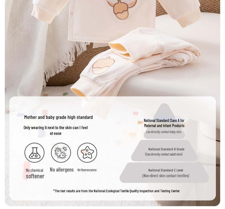 Baby Autumn & Winter High-Waist Two-Piece Set: Warm, No-Undressing Outfit for Boys & Girls