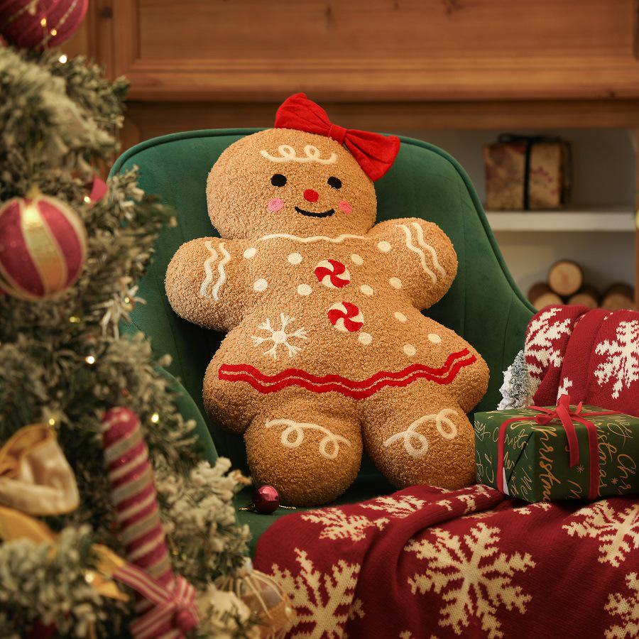 Christmas Gingerbread Man Backrest Pillow & Cushion Decoration