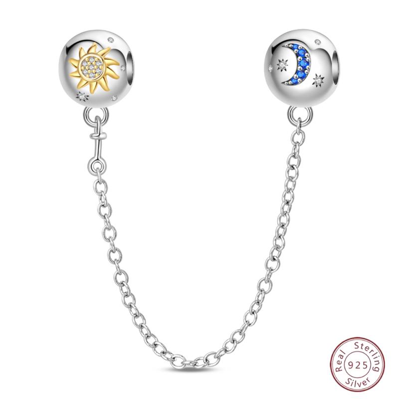 Copper Safety Chain Rainbow Flower Inlaid Zirconia Beads Suitable For Original Bracelet Bracelet Diy Jewelry