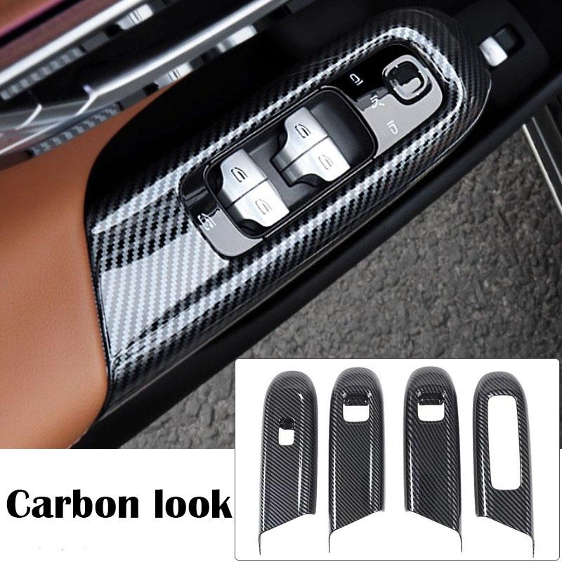 ABS Interior Mouldings Door Armrest Window Glass Lift Button Panel Cover Trim For Mercedes Benz E Class W214 2024+