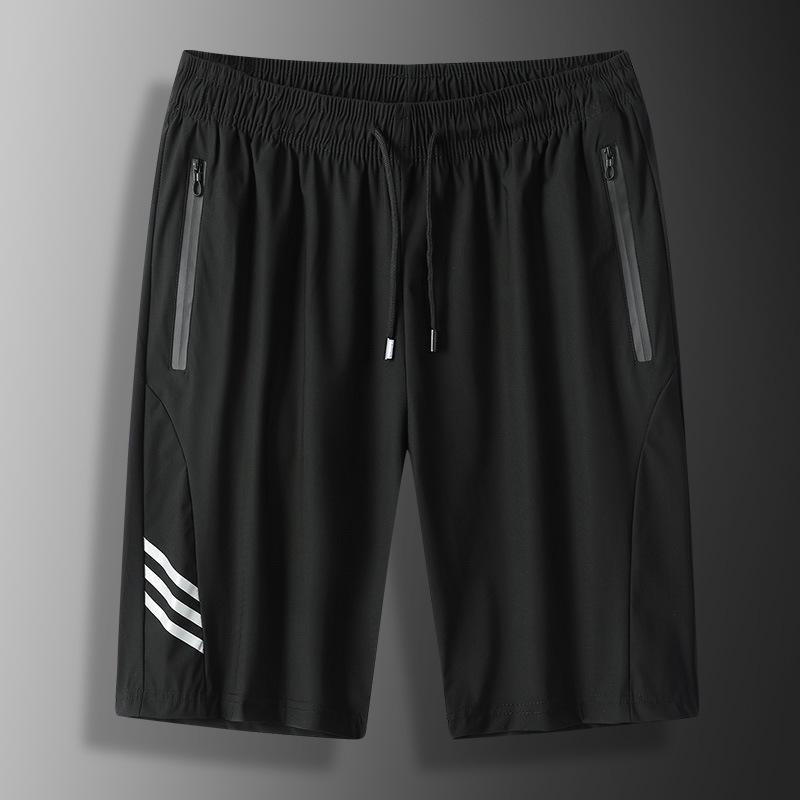 Ice Silk Quick-Dry Printed Sports Shorts - Unisex, Plus Size Available
