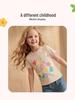 2026 Summer Girls' Floral Print Short-Sleeve Round-Neck T-shirt - European & American Style