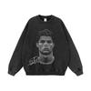 Autumn/Winter 420G Street Football Print Heavyweight Pullover Hoodie