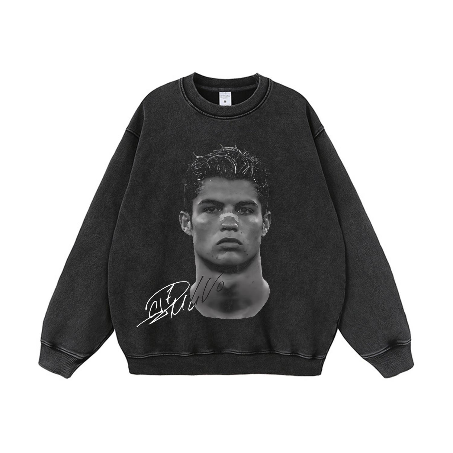 

Autumn/Winter 420G Street Football Print Heavyweight Pullover Hoodie XXL