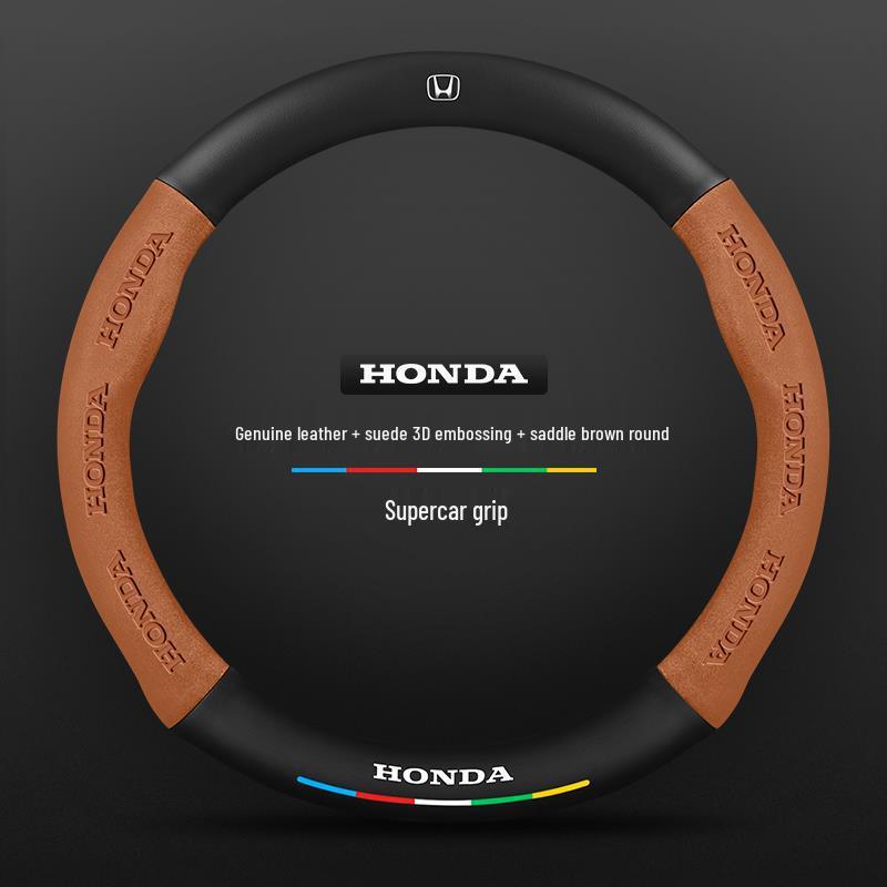 Honda Integra Steering Wheel Cover (22-24 Models) - Ultra-Thin Suede & Carbon Fiber for Men & Women