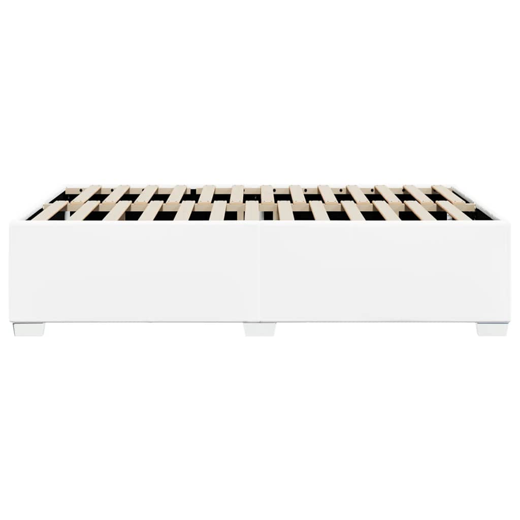 Bed Frame without Mattress White 137 x 190 cm Faux Leather