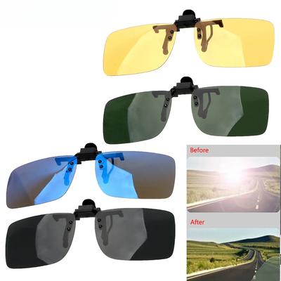 Car Driver Goggles Anti-UVA UVB  Polarized Sun Glasses Driving Night Vision Lens Clip On Sunglasses Interior Accessories