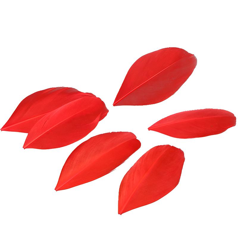 50Pcs Feathers Decoration Small 5-8Cm Mixed Colors For Crafts Clothing Red Green Hats Blue Black White Wedding Trim Piume Goose