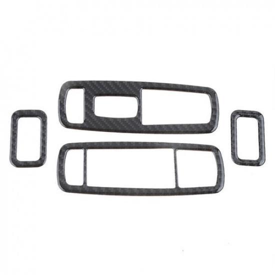 4Carbon Fiber Car Window Switch Panel Cover Trim For 11~21 Jeep Grand Cherokee