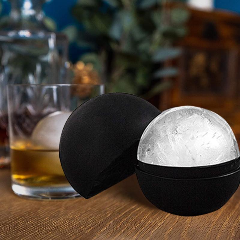 Hot Bar Round Silicone Mold Household Whiskey Ice Tray With Lid Large Spherical