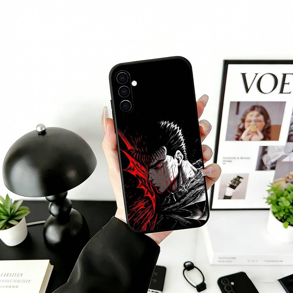 Cool Popular B-Berserk Comic Phone Case For Samsung Galaxy A73,A72,A71,A70,A53,A52,A51,Soft Silicone Black Cover
