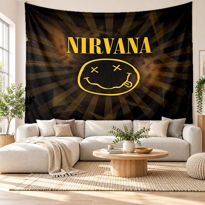 Nirvana Wandteppich, Weicher Stoff Wandbehang, Dekorative Kulisse Für Schlafzimmer Heim Wandkunst