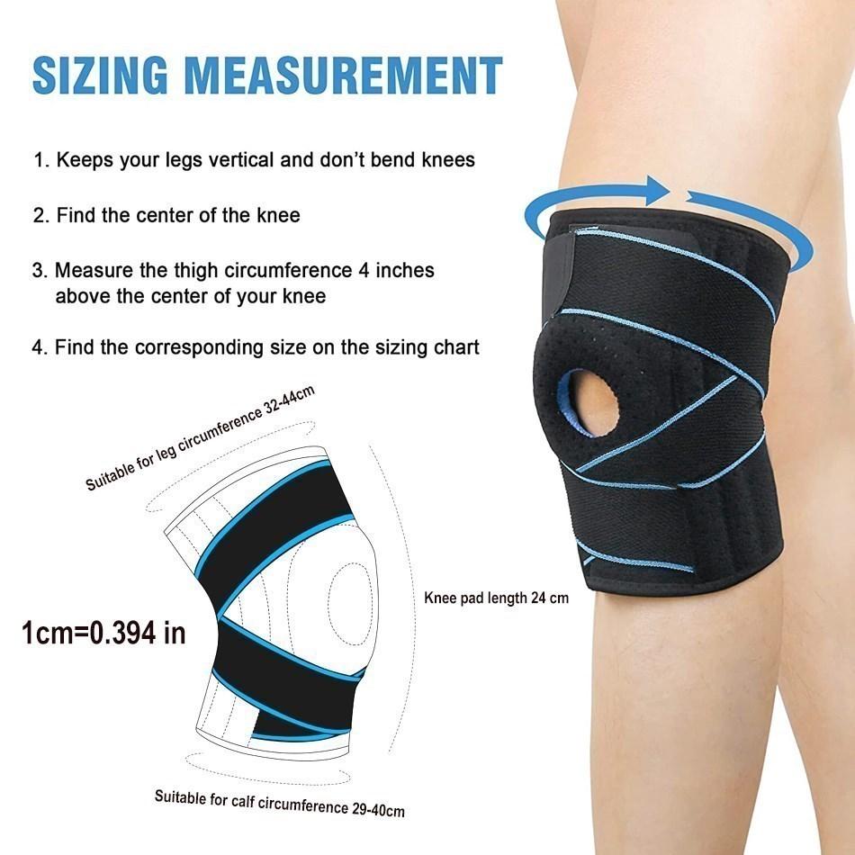 1 PC Kneepad Men Pressurized Sports Elastic Knee Pads Support Gym Fitness Gear Basketball Volleyball Brace Protector