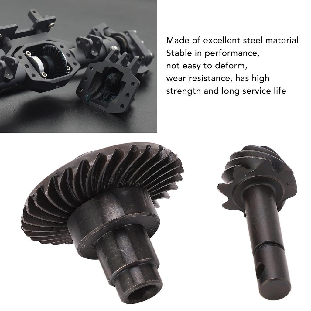 RC Bevel Gear Set 8T 30T Reverse Steel High Strength Wear Resistance RC Helical Bevel Gear Kit for Axial 1/10 Car