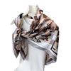 Geometric Simulation Silk Large Square Scarf Retro Flower Printing Professional Versatile Shawl Diagonal Silk Pattern Scarf Headscarf Women