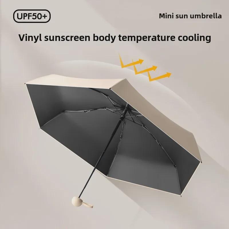50% Folding Women's Dual-Purpose Mini Portable Pocket Capsule Umbrella - High-Grade Sun Protection