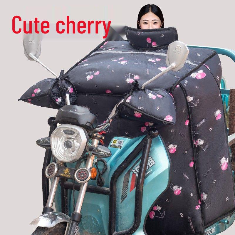 Electric Tricycle Windshield: Thickened, Fleece-Lined, Waterproof, Sunproof, and Windproof Cover for All Seasons.