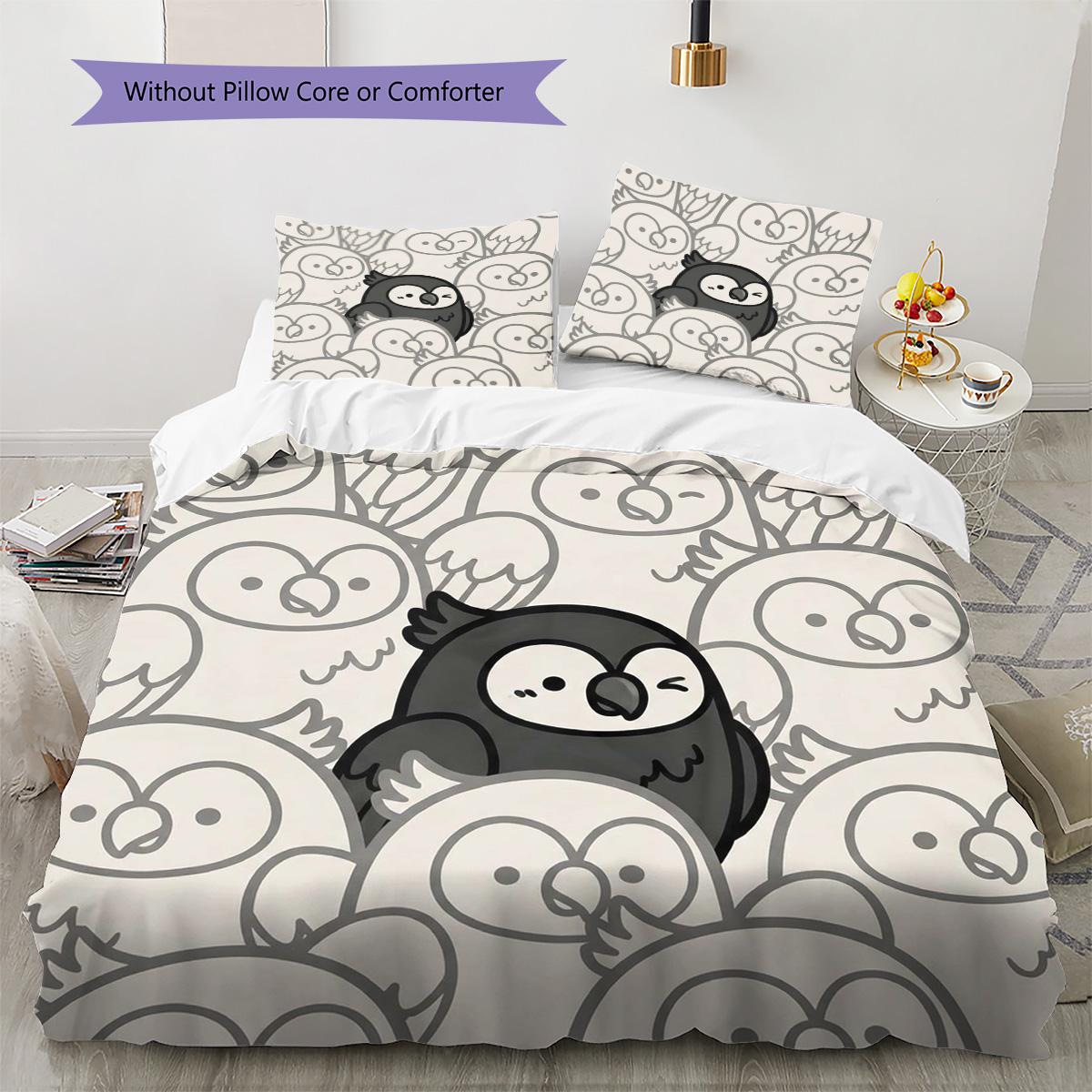 

Macaw Pattern Bedding Quilt Set Quilt Cover Pillowcase Home Decoration Birthday Gift (1 * duvet cover + 2 * pillowcase, without core) 135x200cm