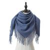 New Solid Color Wool Square Scarf Women's Imitation Cashmere Autumn and Winter Warm Scarf Cashmere Shawl