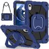 For Lenovo Tab Idea 11/Xiaoxin Pad 2025 11inch 360 Rotating Stand Case Color-blocking with Handle and Pen Holder&Shoulder Belt