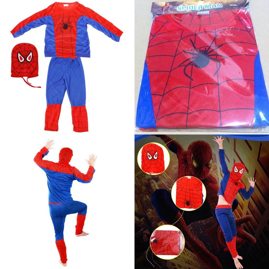 Erstaunliches Spider-Man-Muster Kinderkostümset für Halloween und Partys