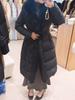 Winter detachable natural real fox fur collar down jacket women's new lace-up thickened long warm jacket