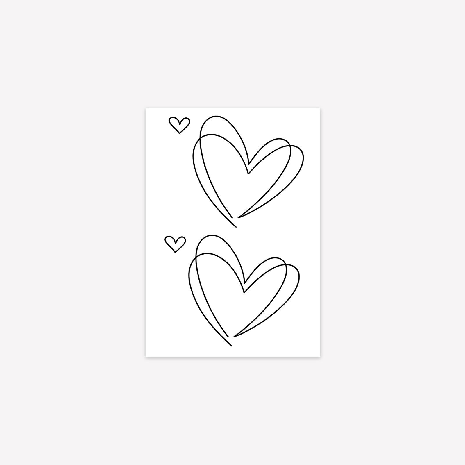 Small Fresh Love Tattoo Sticker High Sense Niche Simple Personalized Tattoo Sticker 7*10