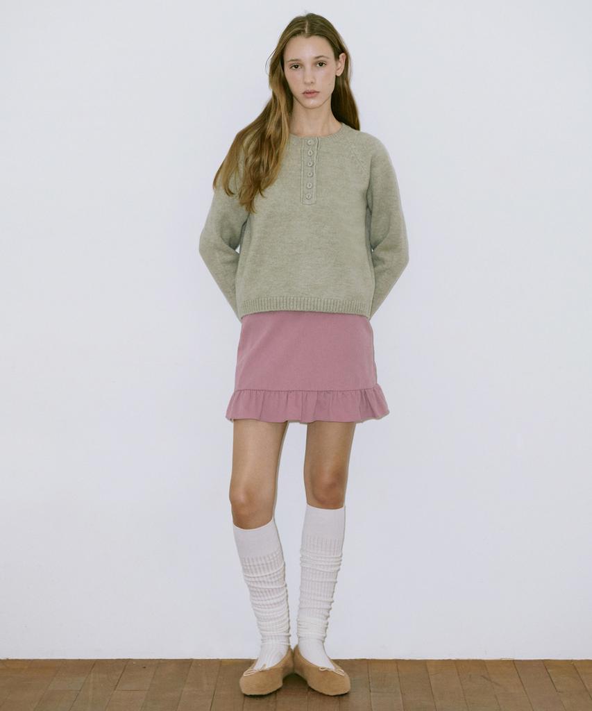 Sinun Frill Mini Skirt (Pink)
