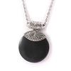 Les Trésors De Lily [J8071] - Silver-black 'Kilimanjaro' Necklace (wood)