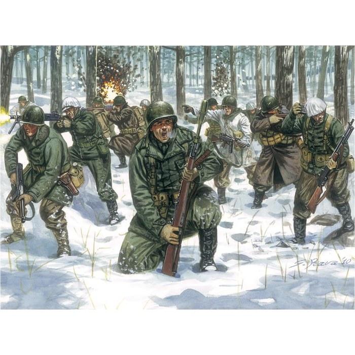 Platz Italeri 1/72 WWII US Infantry Winter Uniform Plastic Model IT6133 Molded Color