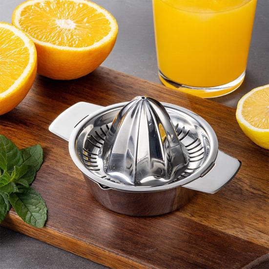Manual Juicer Lemon Orange Squeezer Portable Hand Press Stainless Steel Citrus Juicer for Home Kitchen