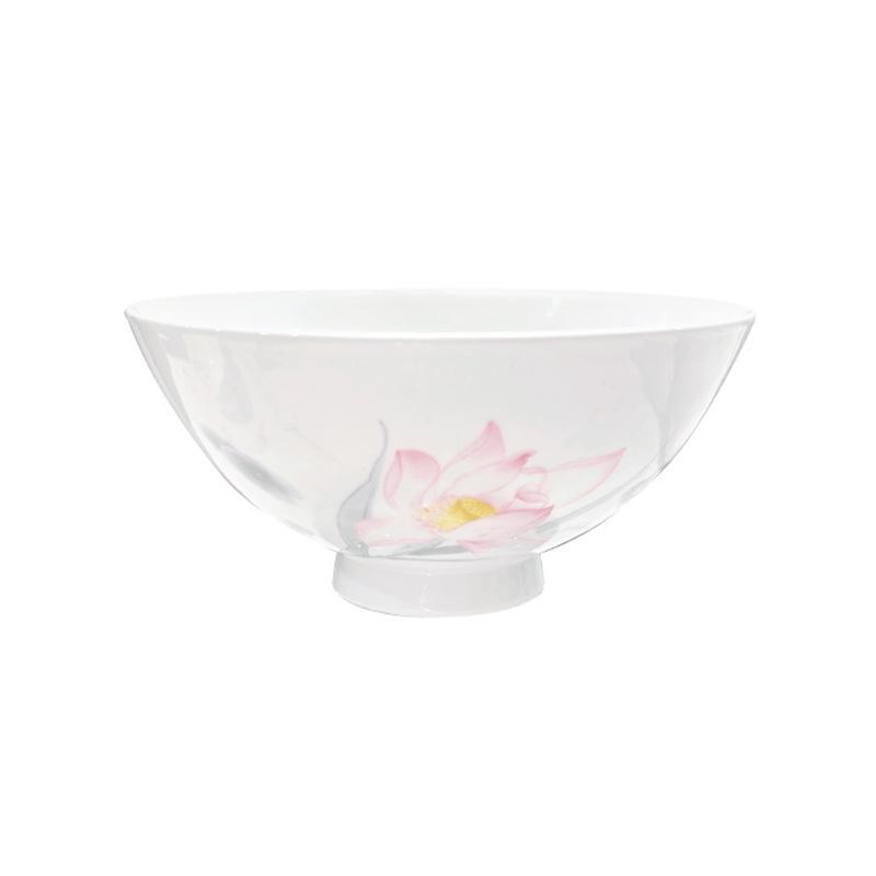 Underglaze Color Bone China Rice Bowls and Plates Set