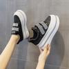 Women's Shoes 2026 Spring and Autumn Thick Soled Sponge Cake Water Diamond Genuine Leather White Shoes Casual Women