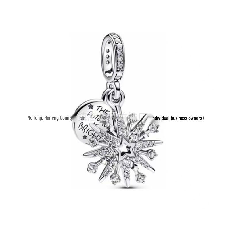 S925 White Copper Puppy Cartoon Pendant & Snowflake Airplane Charms for DIY Bracelet Accessories
