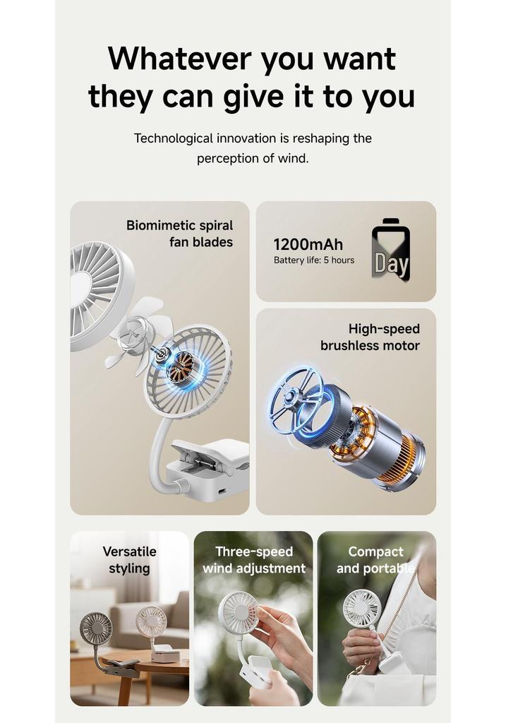 2026 Multi-functional Mini Clasp Fan