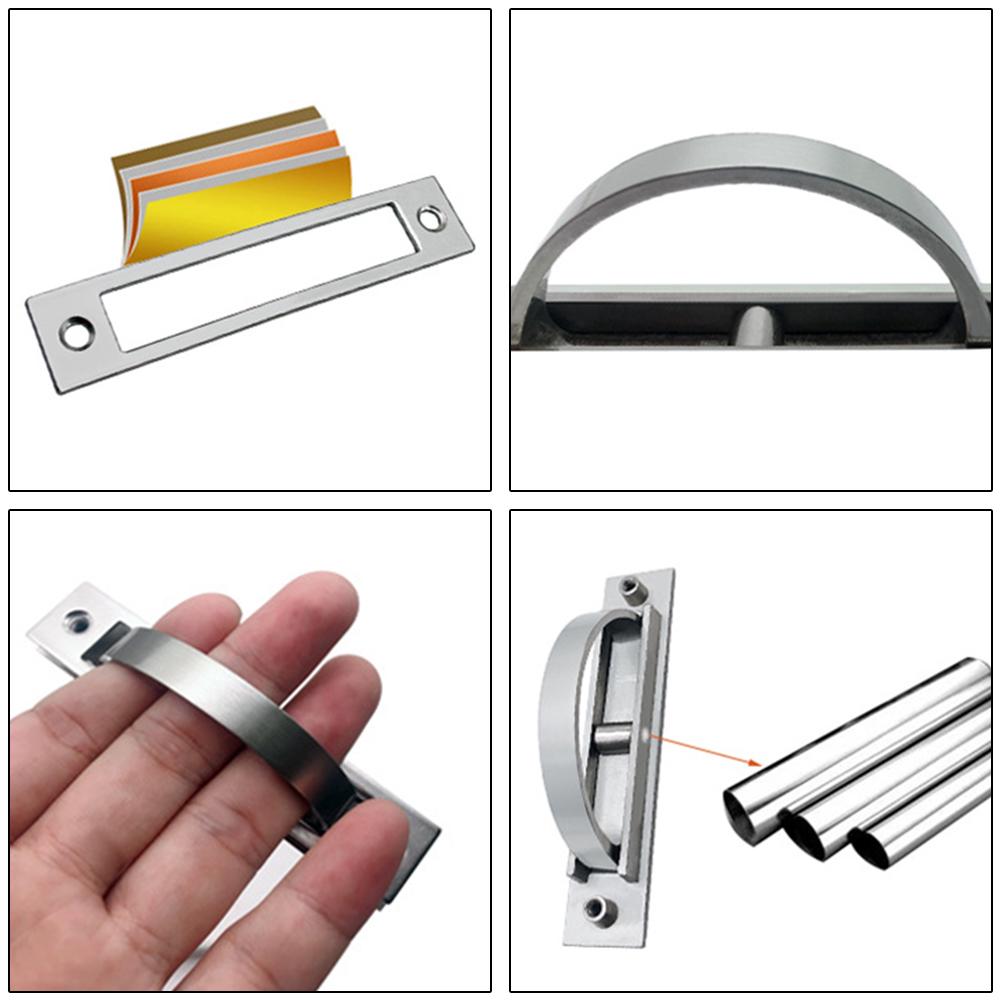 Cabinet Hardware Rotating Hidden Handle Recessed Tatami Handles Rotate Floor Cabinet Concealed Sliding Door Furniture Fittings