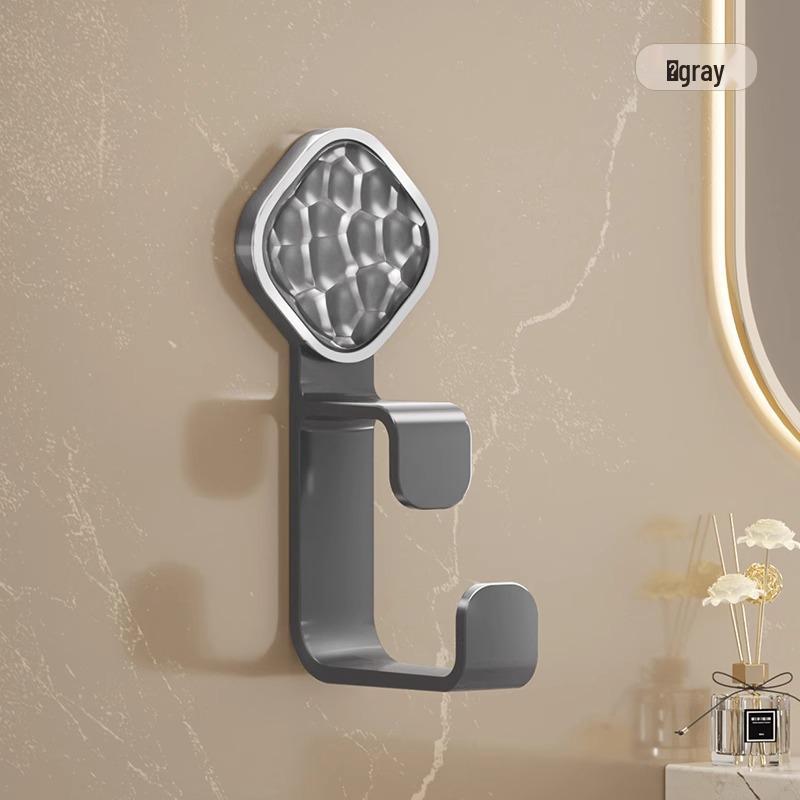 Punch-Free Wall-Mounted Bathroom Basin Storage Rack and Hook