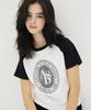 AWESOME STUDIO Circle Symbol Raglan Short Sleeve T-Shirt White