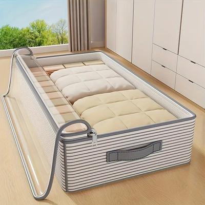 Packing Organizers, Large Packing Organizer Bag - Multi-Layer Striped Design, Durable Polyester, Portable Clothes Organizer Bedroom Organization