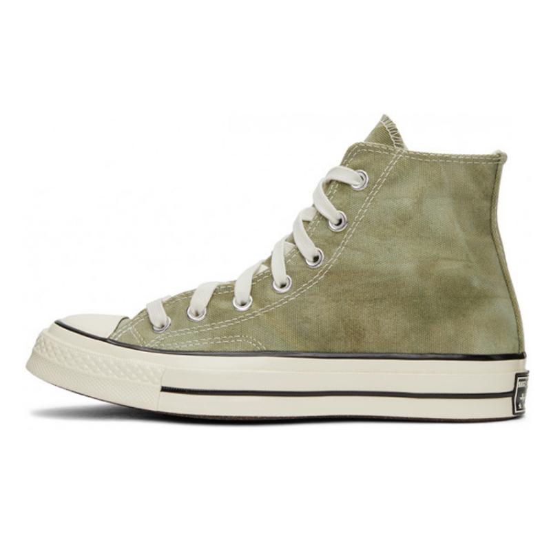 Converse Chuck 70 Chuck Taylor All Star comfortable and versatile high-top canvas shoes unisex light grey green