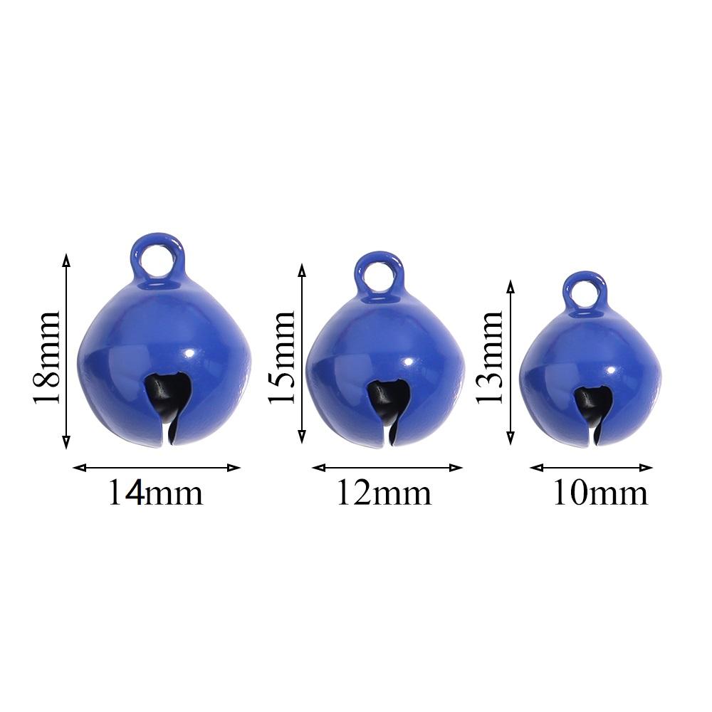 50pcs/lot Painted Color Bells Beads Round Mini Bell Ornaments for Jewlery Making DIY Bracelet Necklace Earrings Decor Accessory