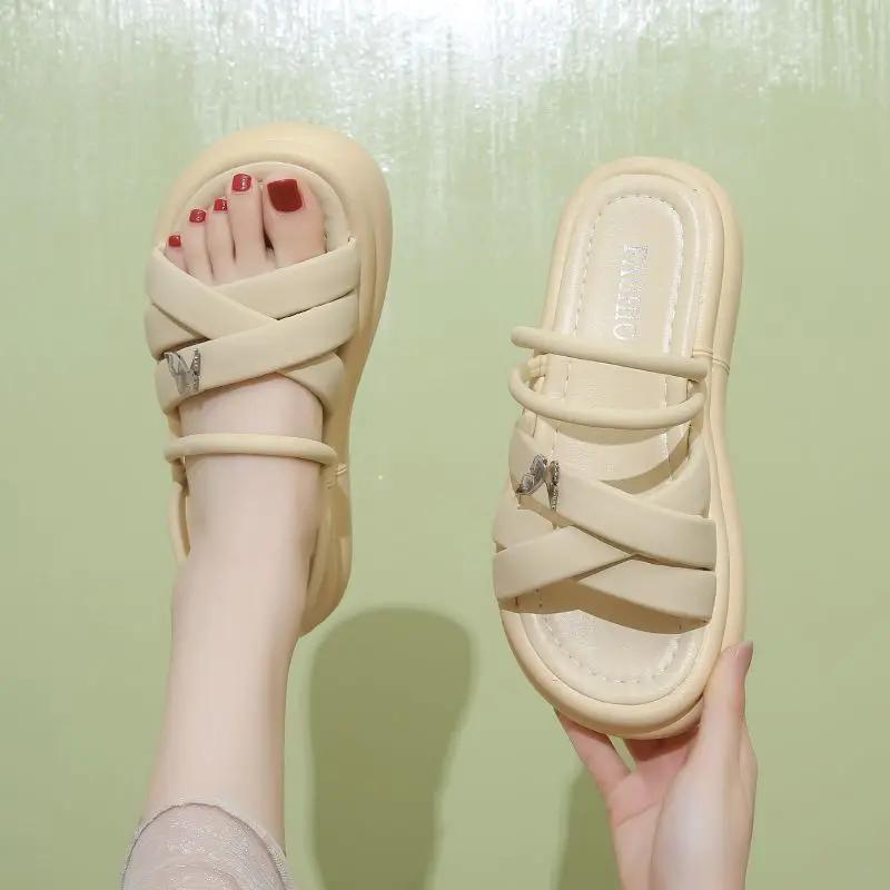 Sabot Open Toe The Best Comfortable and Elegant Women's Sandals High Quality Cheap Liquidation Vip Korea Low Price Ladies Shoes