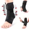 1 Stück Neue tragbare Knöchelbandage mit doppelten Aluminiumplatten, Kompressionsriemen und elastischer Fußhülle für Sport