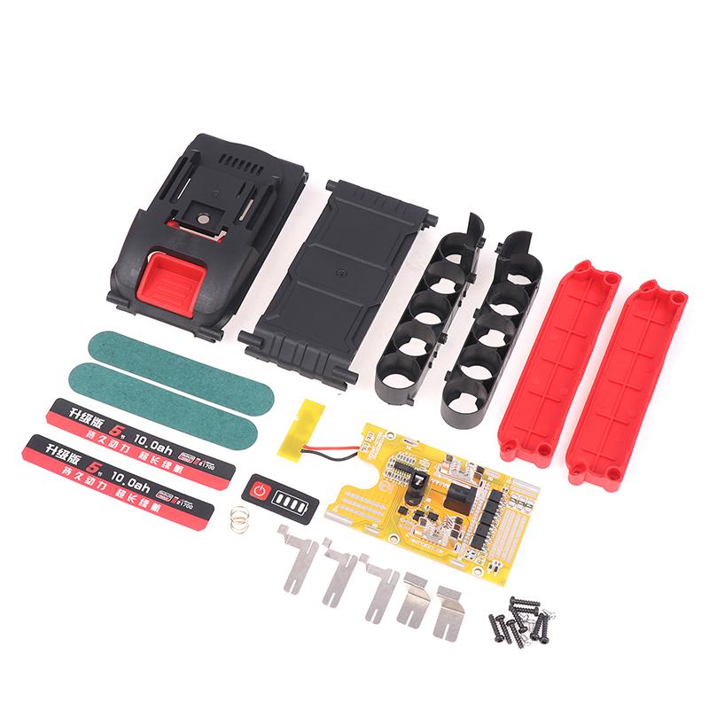 21700 Li-Akkufach mit Leiterplatte für DIY-Gehäusebox mit BMS-PCB-Platine Ladeschutz kann 5/20 Akkus einbauen